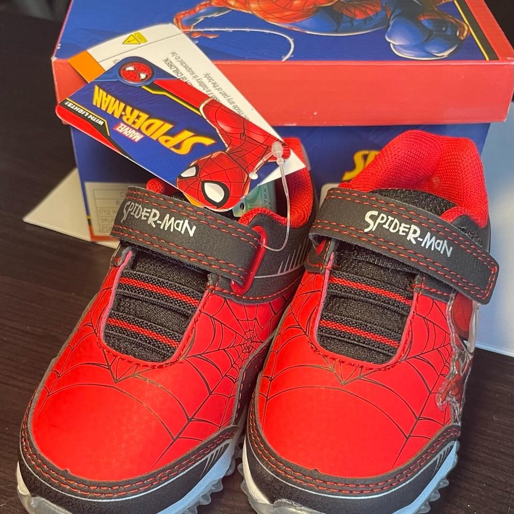 Marvel Spider-Man Red and Black Kids Sneakers